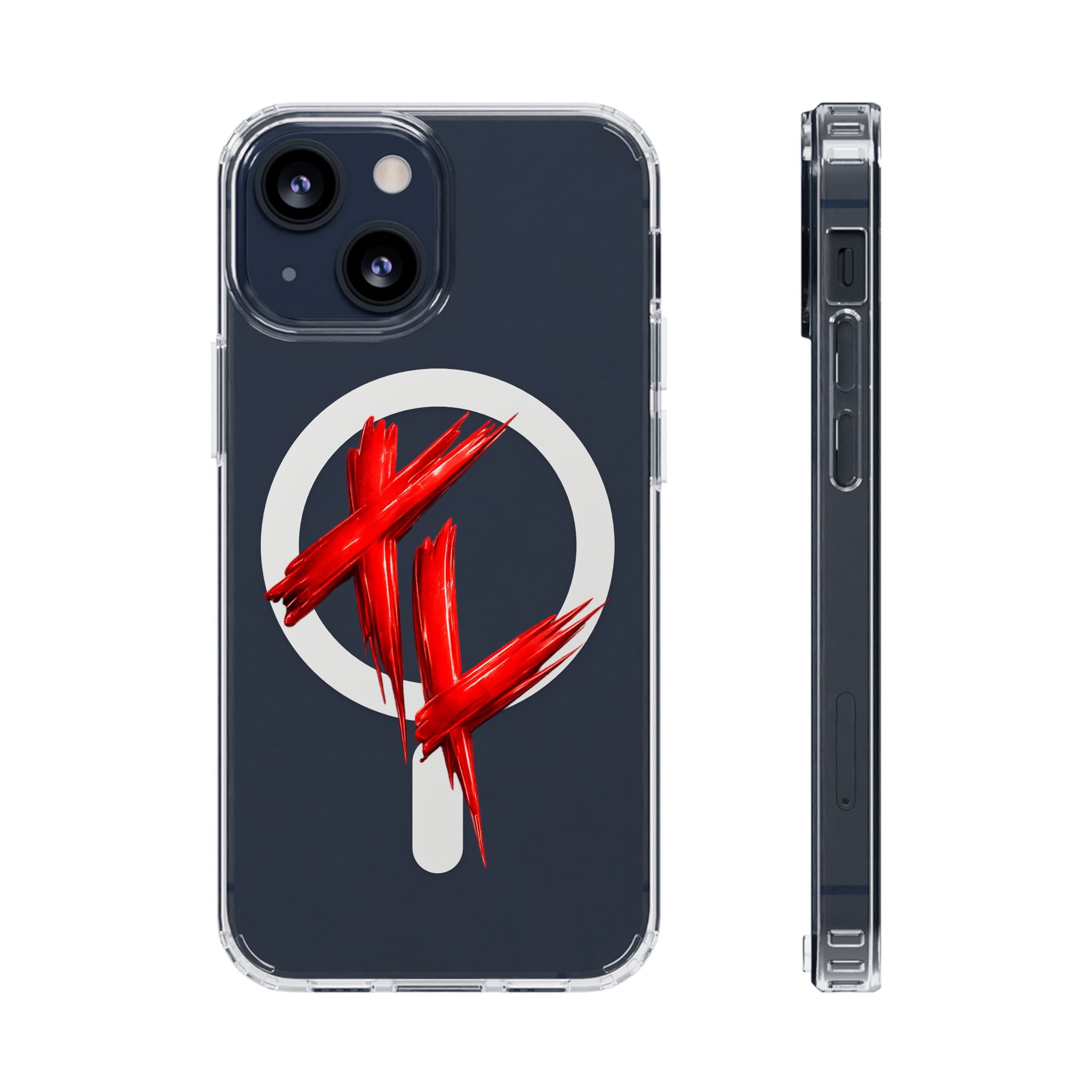 Clear Magnetic Phone Case with Red Brushstroke "TREDLIFE" Logo — Impact‑Resistant, Stylish Protection