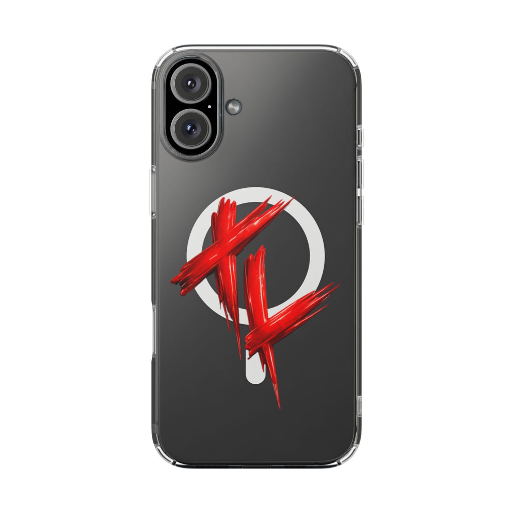 Clear Magnetic Phone Case with Red Brushstroke "TREDLIFE" Logo — Impact‑Resistant, Stylish Protection