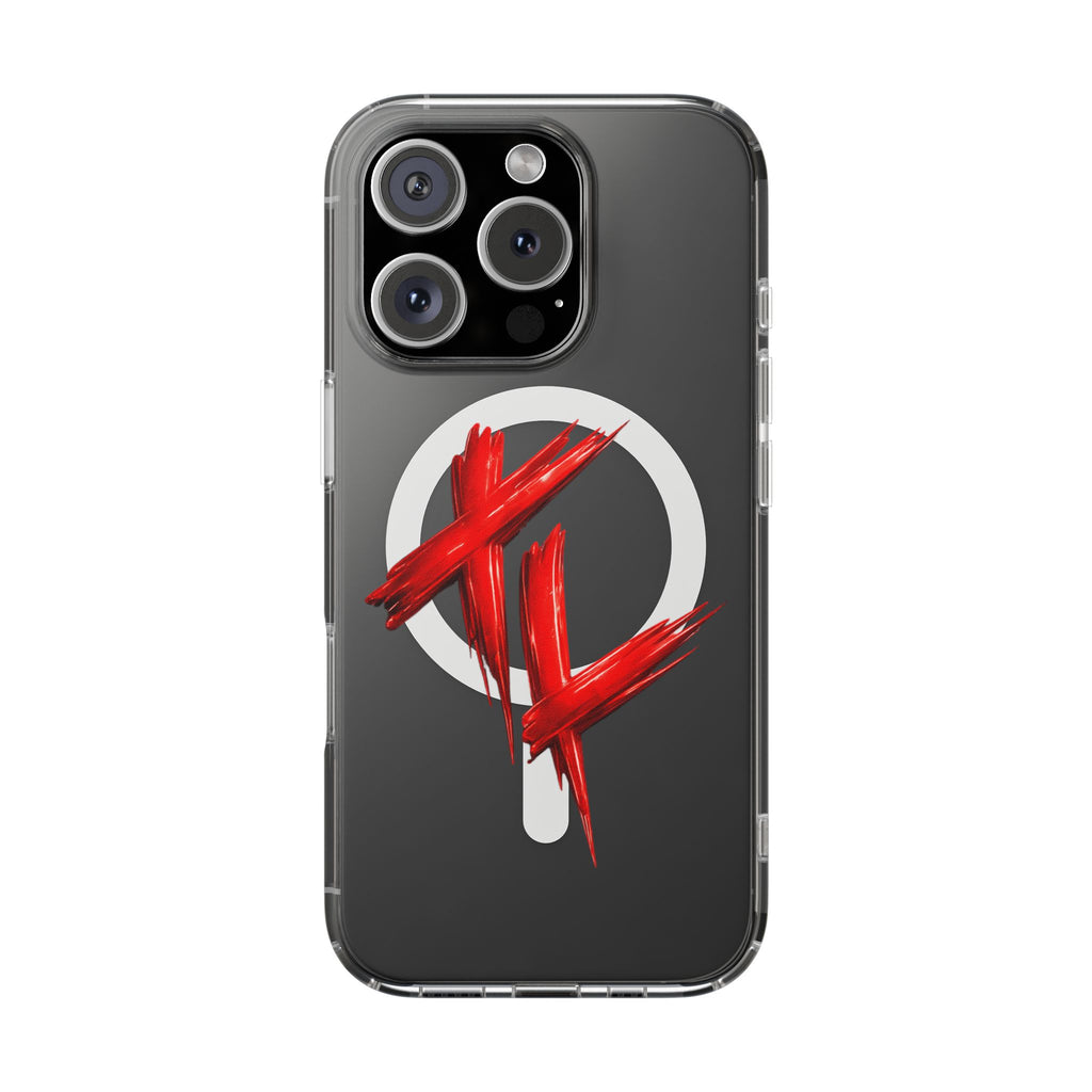 Clear Magnetic Phone Case with Red Brushstroke "TREDLIFE" Logo — Impact‑Resistant, Stylish Protection