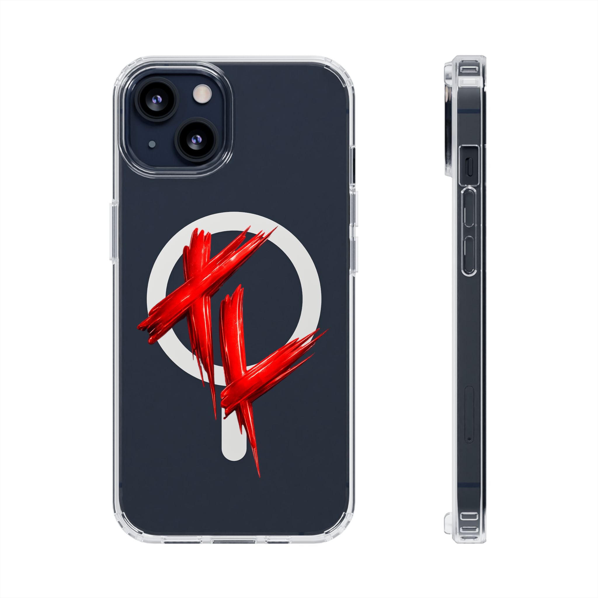 Clear Magnetic Phone Case with Red Brushstroke "TREDLIFE" Logo — Impact‑Resistant, Stylish Protection