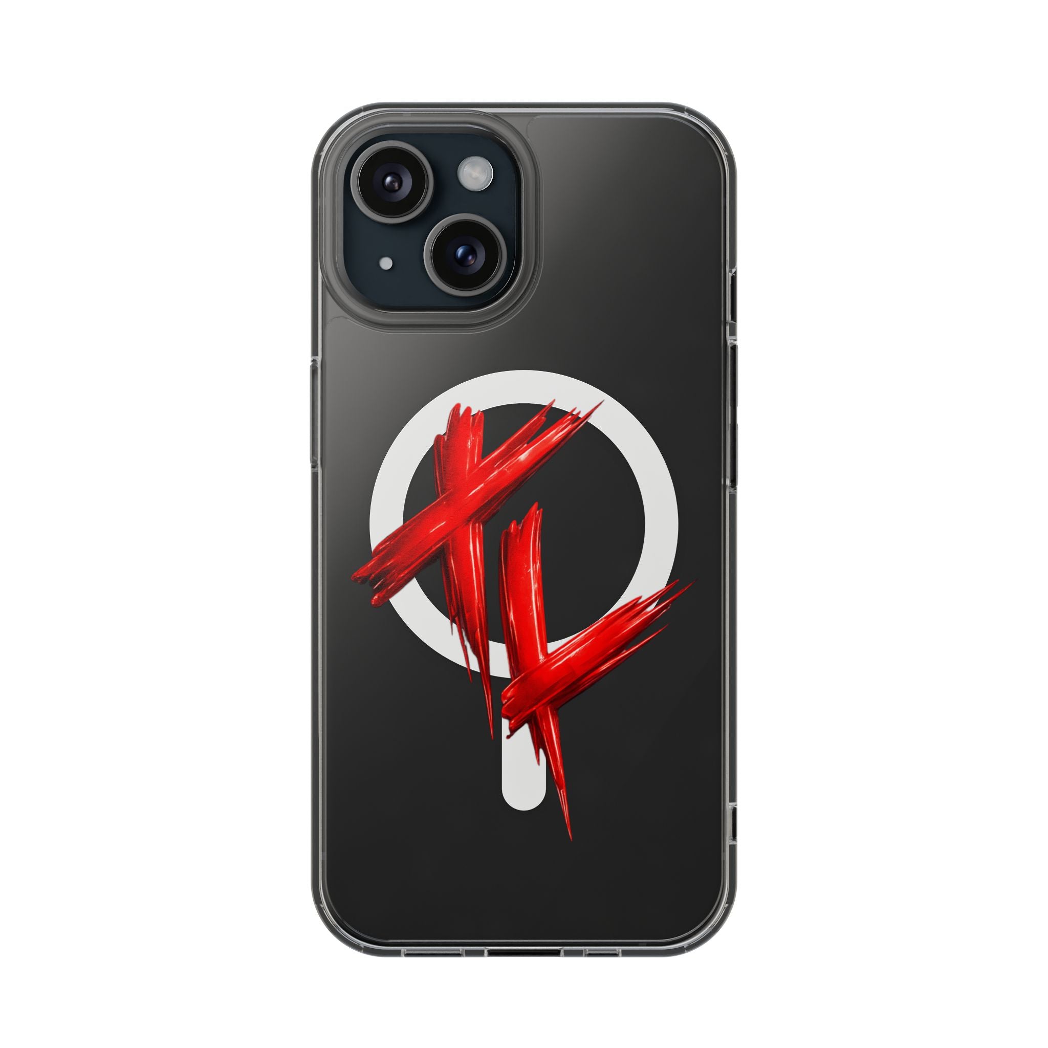 Clear Magnetic Phone Case with Red Brushstroke "TREDLIFE" Logo — Impact‑Resistant, Stylish Protection