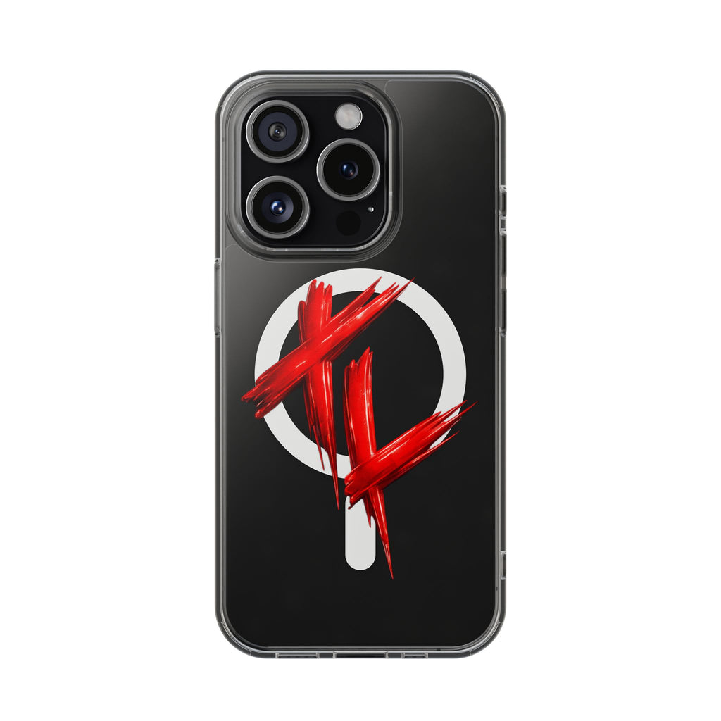 Clear Magnetic Phone Case with Red Brushstroke "TREDLIFE" Logo — Impact‑Resistant, Stylish Protection