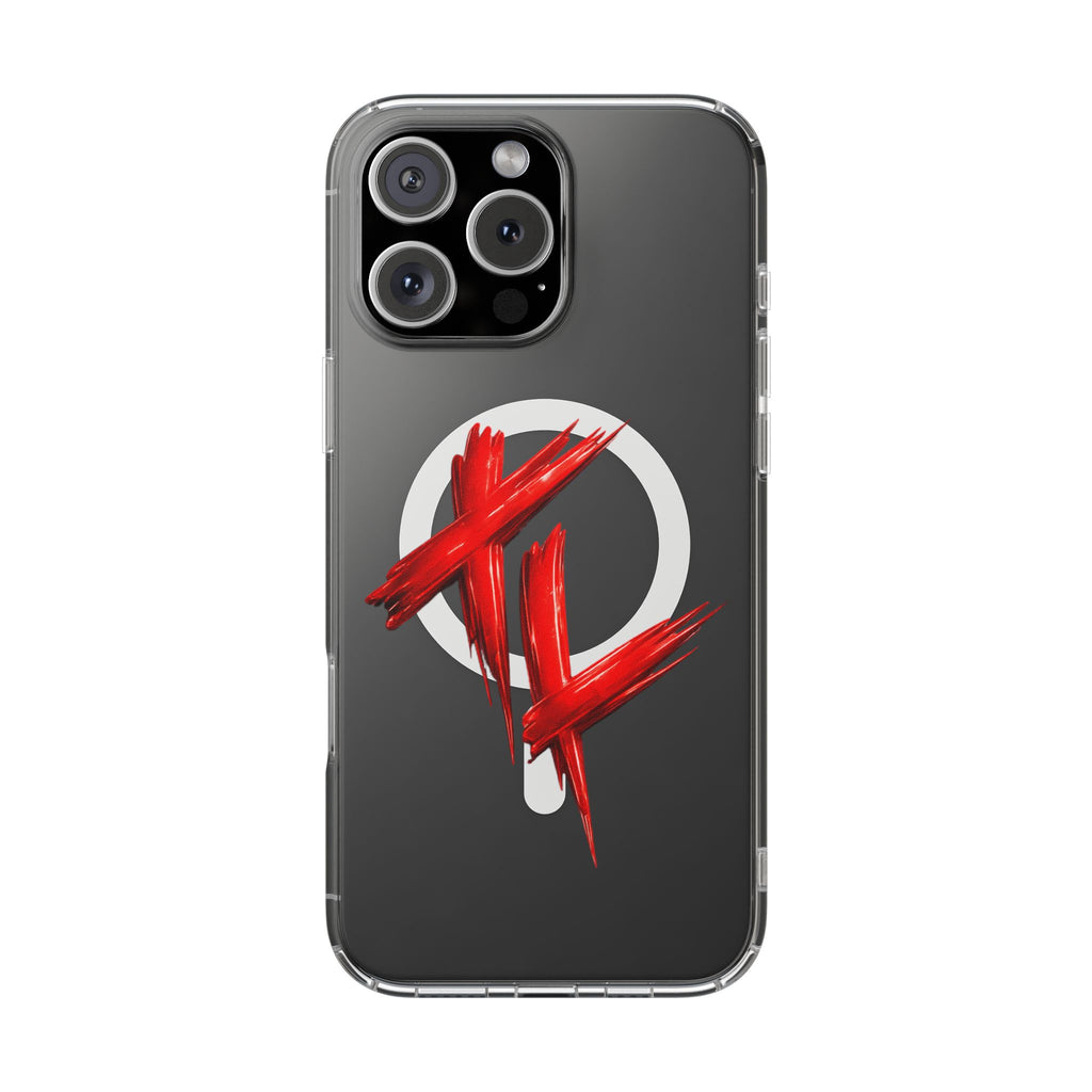 Clear Magnetic Phone Case with Red Brushstroke "TREDLIFE" Logo — Impact‑Resistant, Stylish Protection