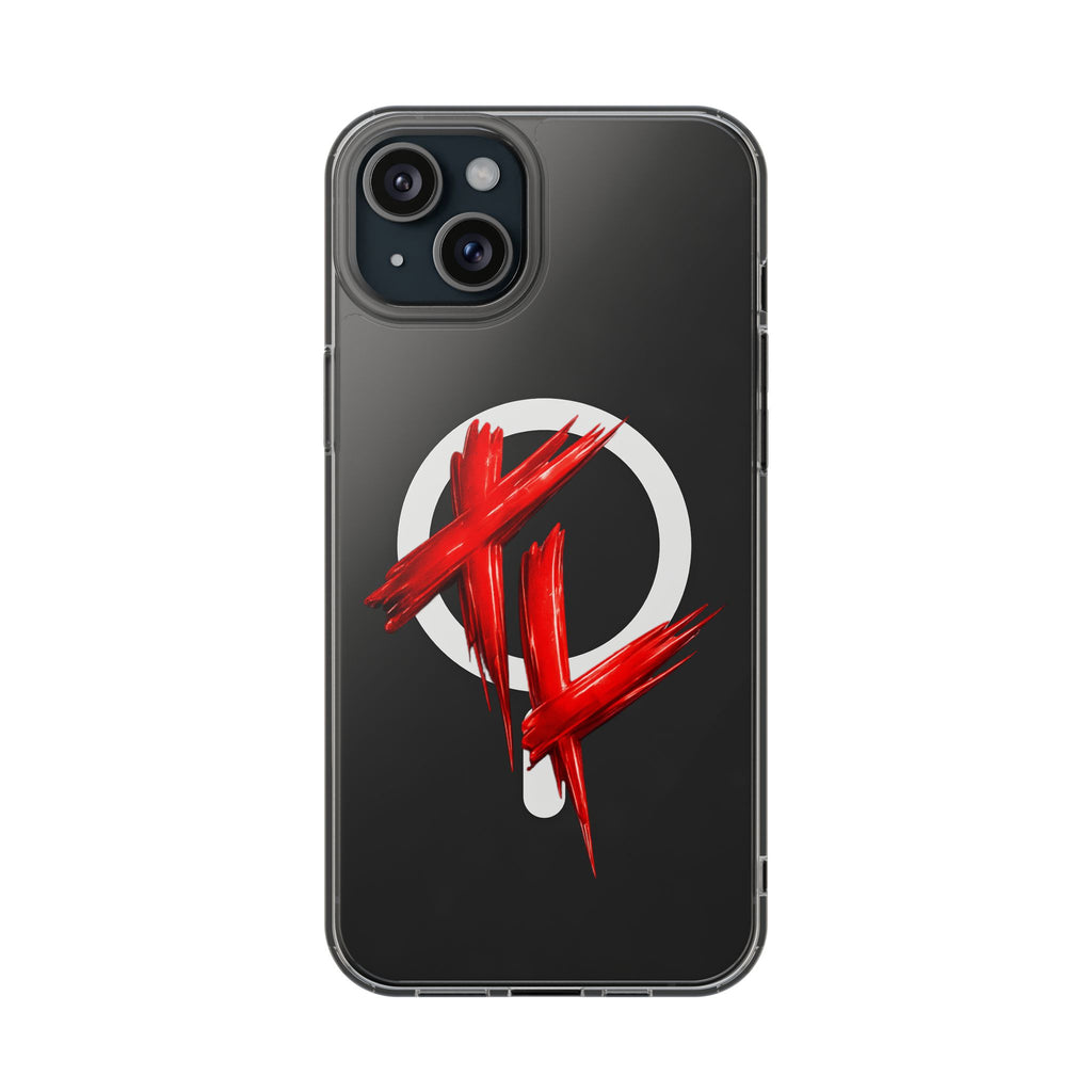 Clear Magnetic Phone Case with Red Brushstroke "TREDLIFE" Logo — Impact‑Resistant, Stylish Protection