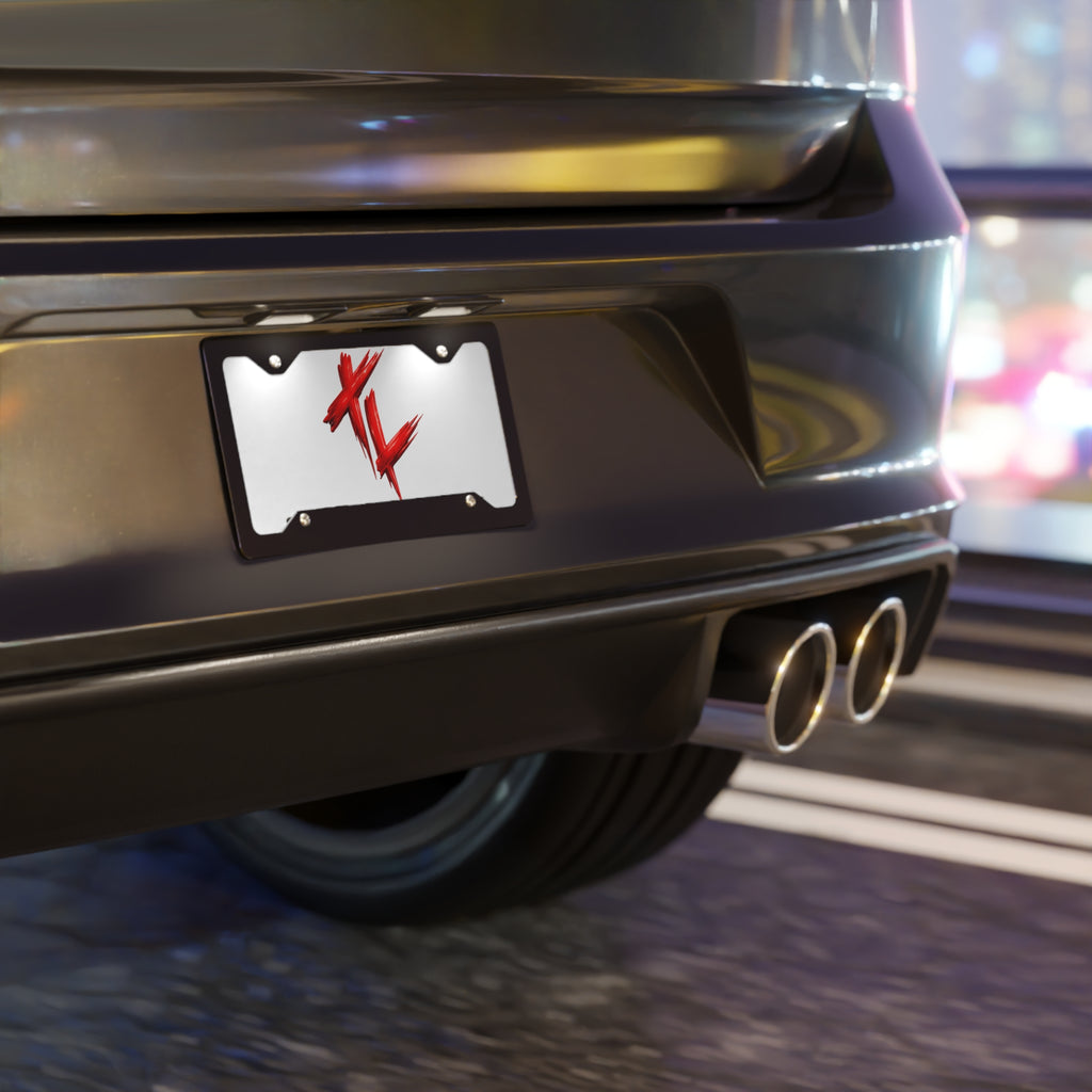 Red Slash Vanity Plate — Decorative Front License Plate