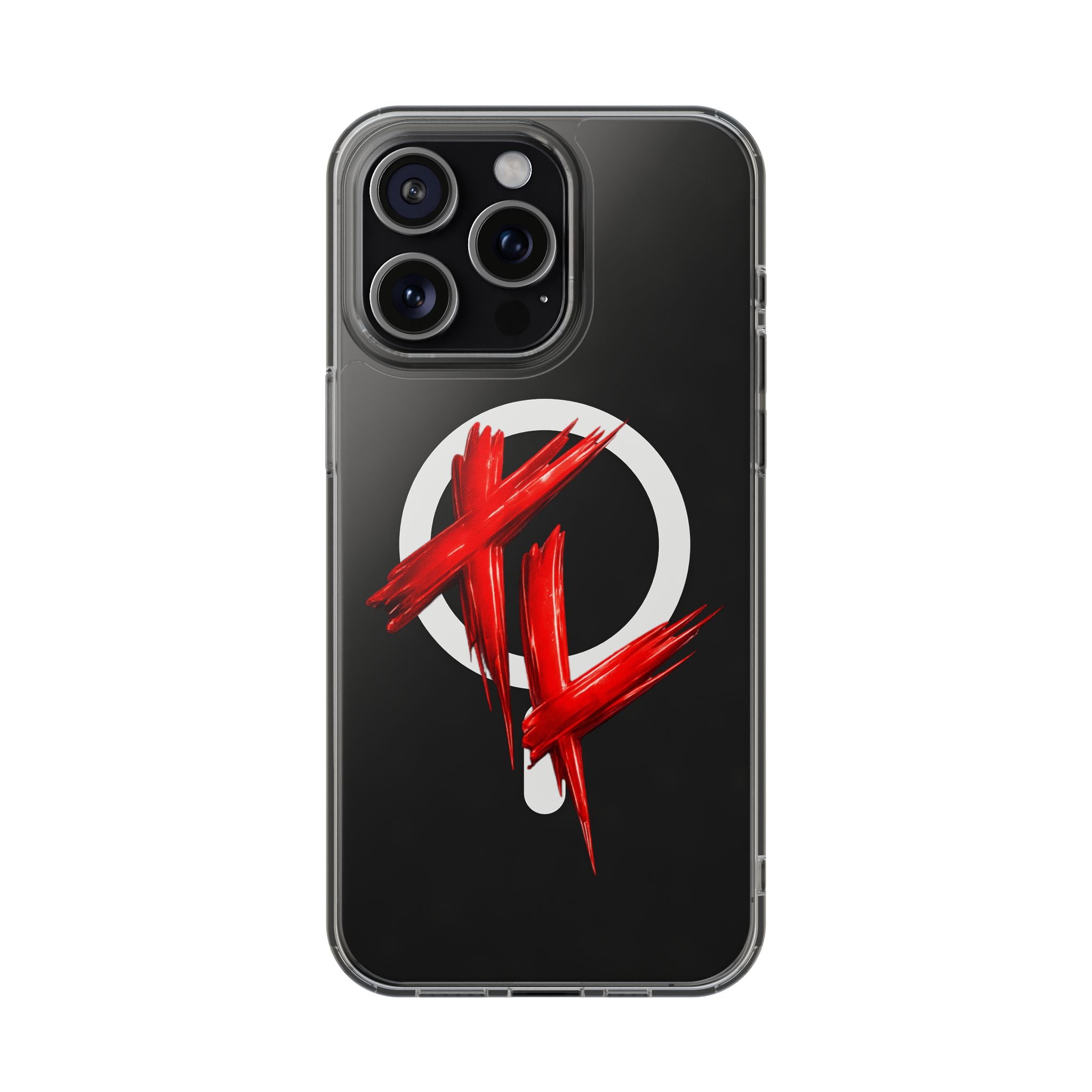 Clear Magnetic Phone Case with Red Brushstroke "TREDLIFE" Logo — Impact‑Resistant, Stylish Protection