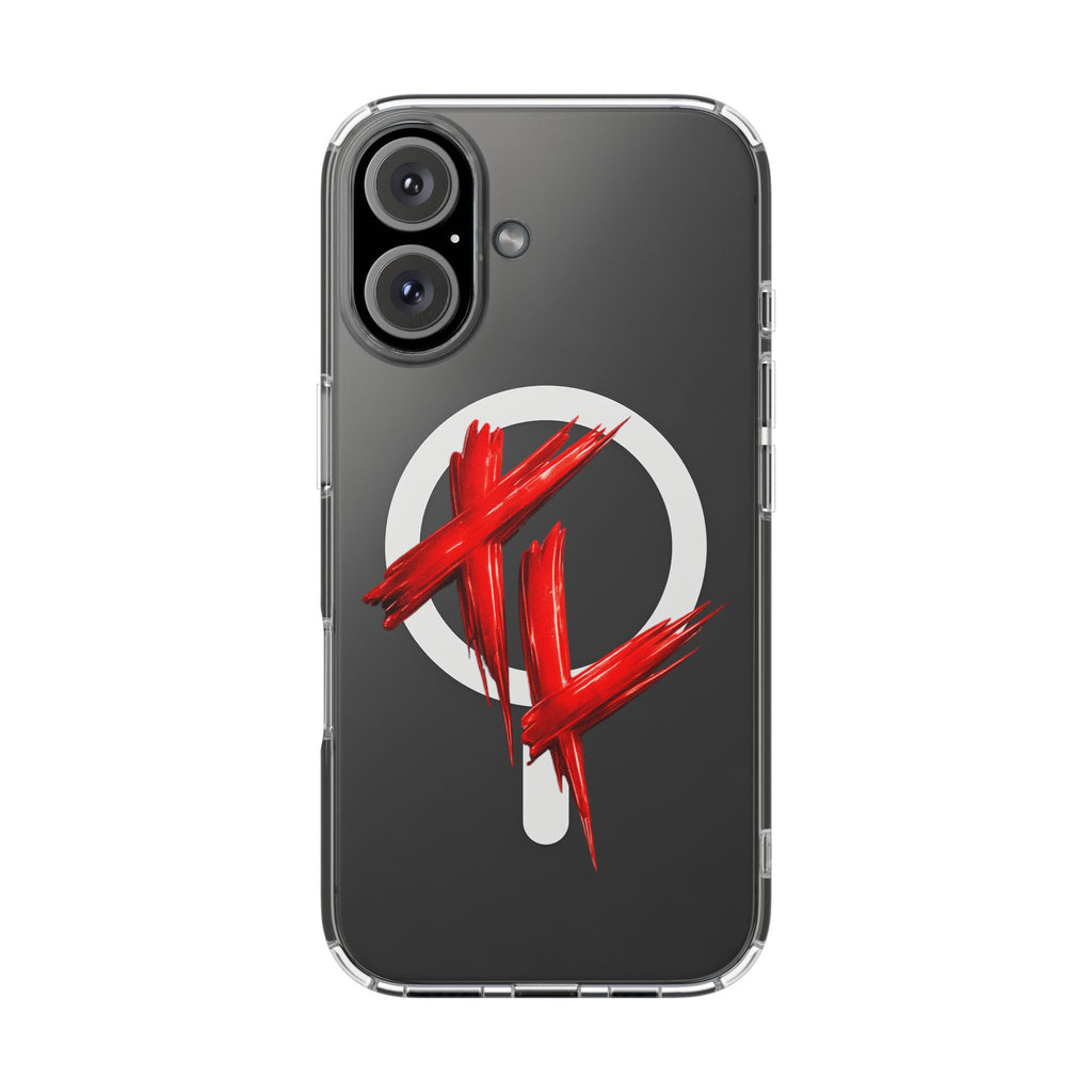 Clear Magnetic Phone Case with Red Brushstroke "TREDLIFE" Logo — Impact‑Resistant, Stylish Protection