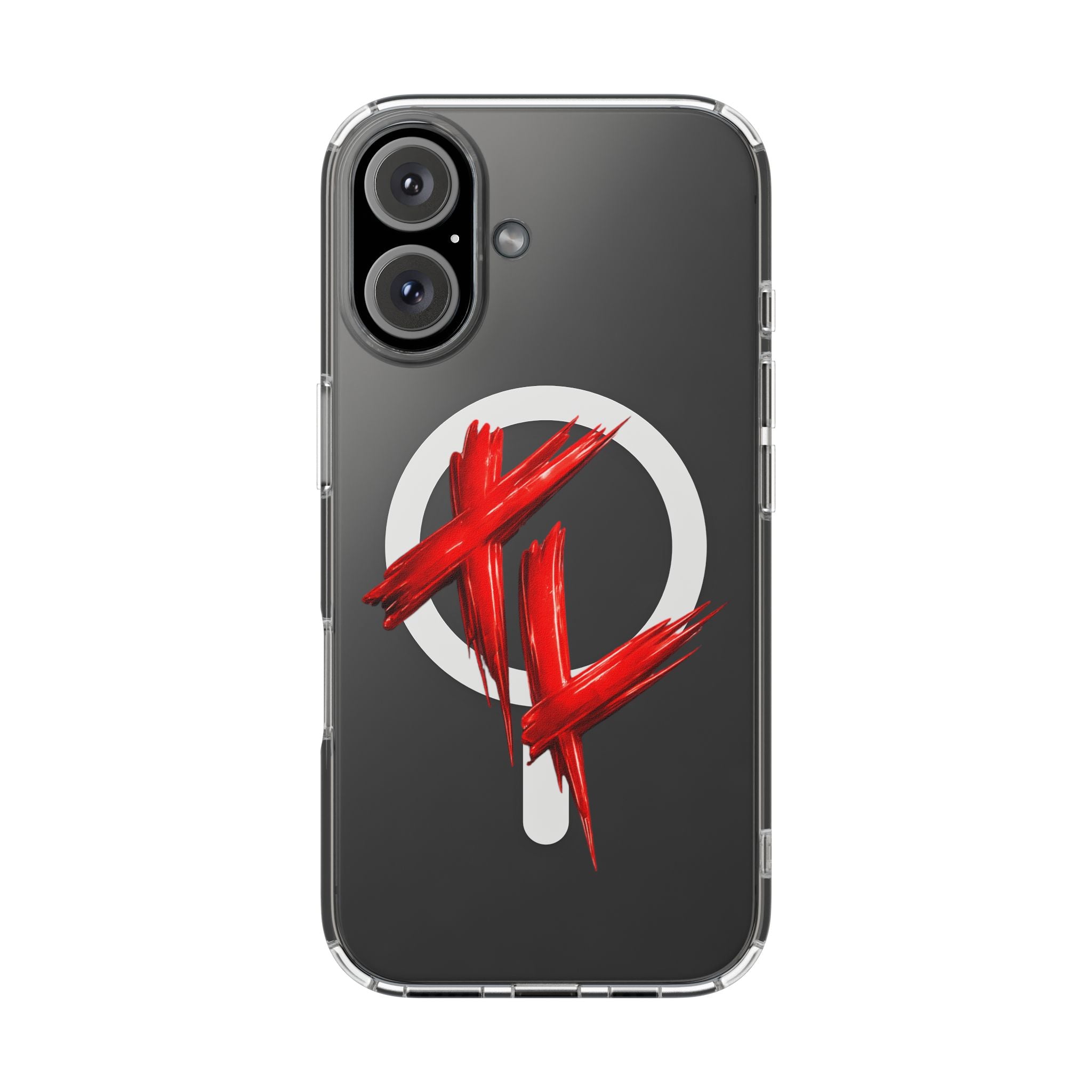 Clear Magnetic Phone Case with Red Brushstroke "TREDLIFE" Logo — Impact‑Resistant, Stylish Protection