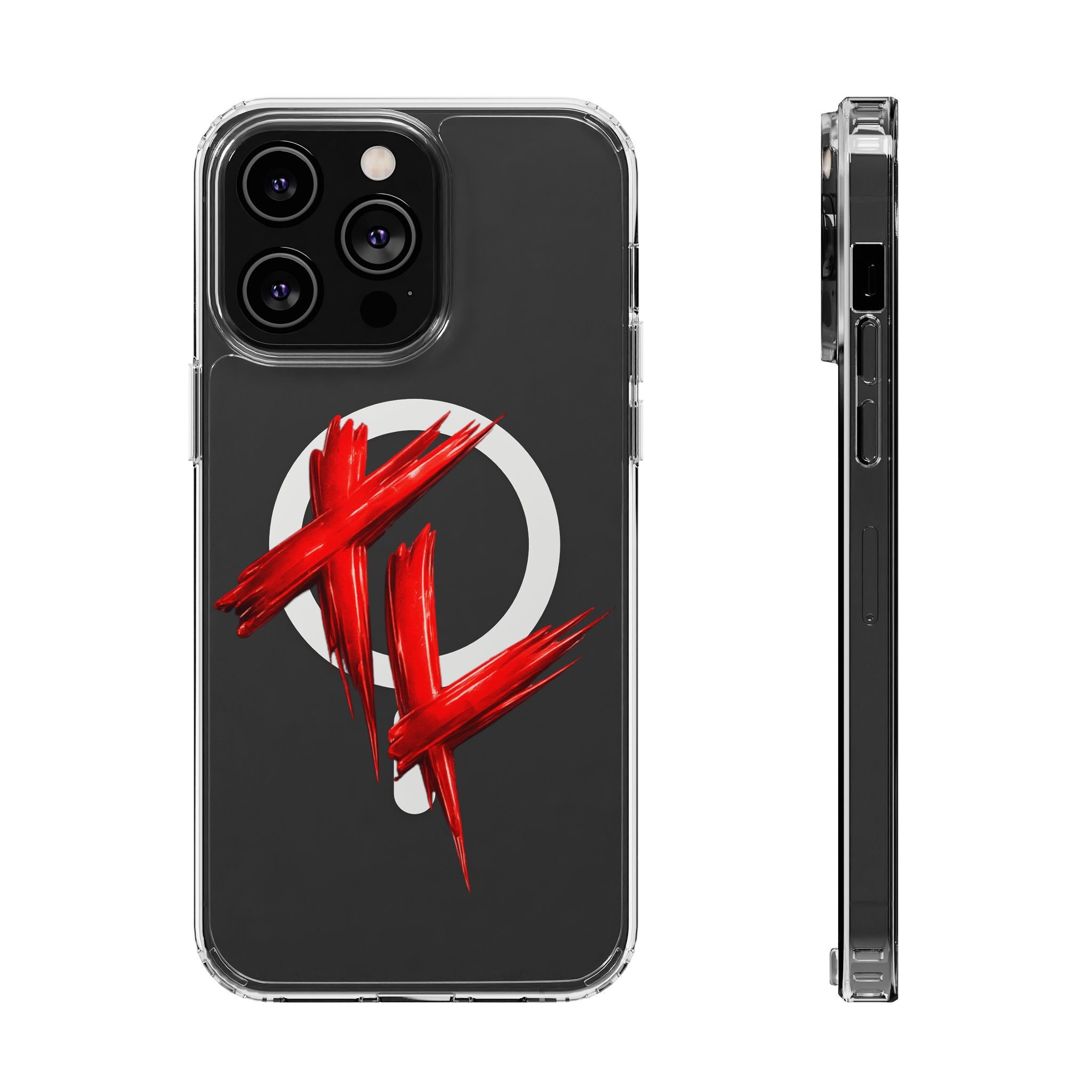 Clear Magnetic Phone Case with Red Brushstroke "TREDLIFE" Logo — Impact‑Resistant, Stylish Protection